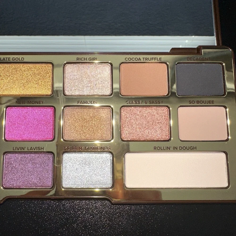 Too Faced Chocolate Gold Metallic & Matte Eyeshadow Palette Discontinued NIB HTF